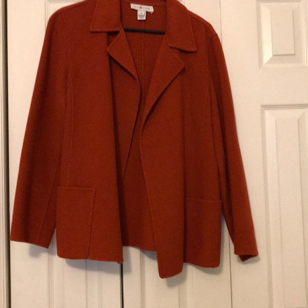 Rust color unlined wool jacket - 10